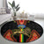 Ethiopia Culture Round Carpet Lion of Judah with The Star Seal - Dashiki Style - Wonder Print Shop