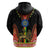 Ethiopia Culture Zip Hoodie Lion of Judah with The Star Seal - Dashiki Style - Wonder Print Shop