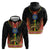 Ethiopia Culture Zip Hoodie Lion of Judah with The Star Seal - Dashiki Style - Wonder Print Shop