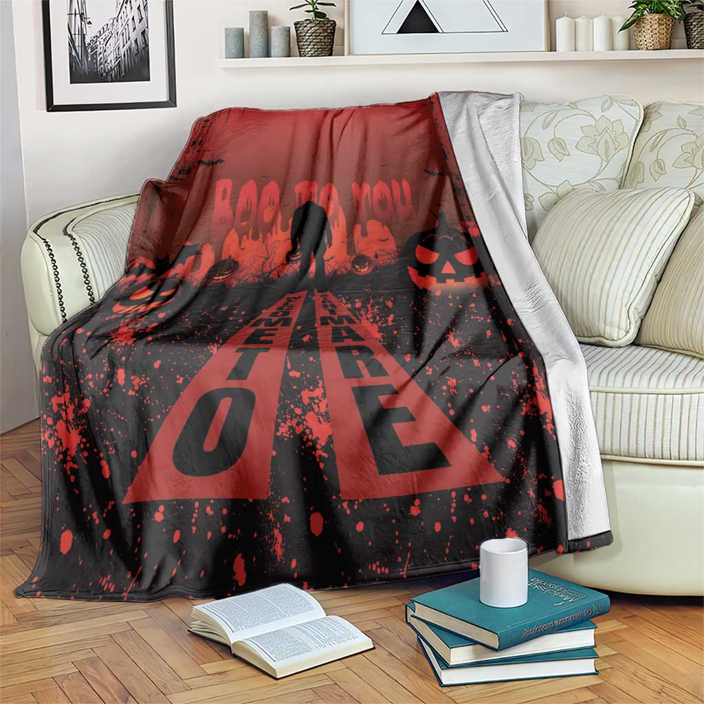 Halloween Nightmare Blanket Pumpkin-faced Jack O Lantern With a Scary Smile Blood Vibe