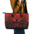 Halloween Nightmare Leather Tote Bag Pumpkin-faced Jack O Lantern With a Scary Smile Blood Vibe