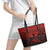 Halloween Nightmare Leather Tote Bag Pumpkin-faced Jack O Lantern With a Scary Smile Blood Vibe