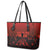 Halloween Nightmare Leather Tote Bag Pumpkin-faced Jack O Lantern With a Scary Smile Blood Vibe