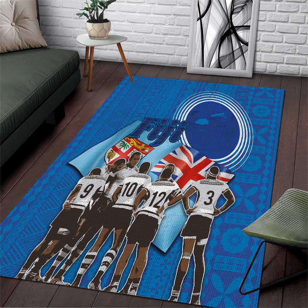 Fiji Rugby Sevens Area Rug Commemorate Gold Medal - Rio de Janeiro 2016 - Wonder Print Shop