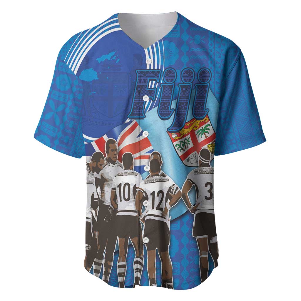 Fiji Rugby Sevens Baseball Jersey Commemorate Gold Medal - Rio de Janeiro 2016 - Wonder Print Shop