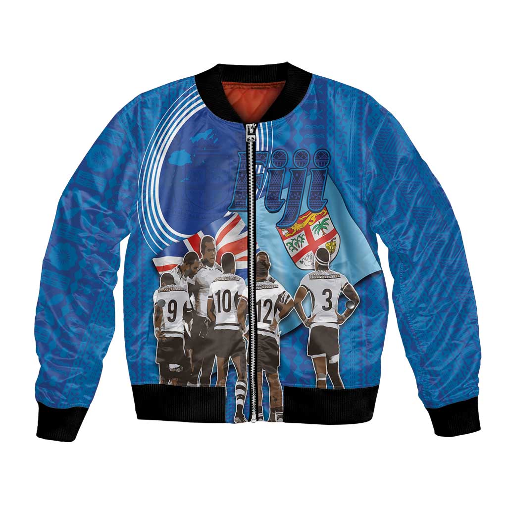 Fiji Rugby Sevens Bomber Jacket Commemorate Gold Medal - Rio de Janeiro 2016 - Wonder Print Shop