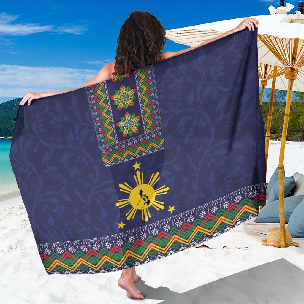 Philippines Merry Christmas Sarong Maligayang Pasko with Parol and Xmas Pattern Barong Style - Wonder Print Shop