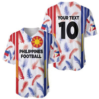 Feather-pattern football jersey set: 'PHILIPPINES FOOTBALL' logo and 'YOUR TEXT 10'