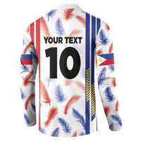Back football jersey sweatshirt with feather print, YOUR TEXT and number 10 on white panel