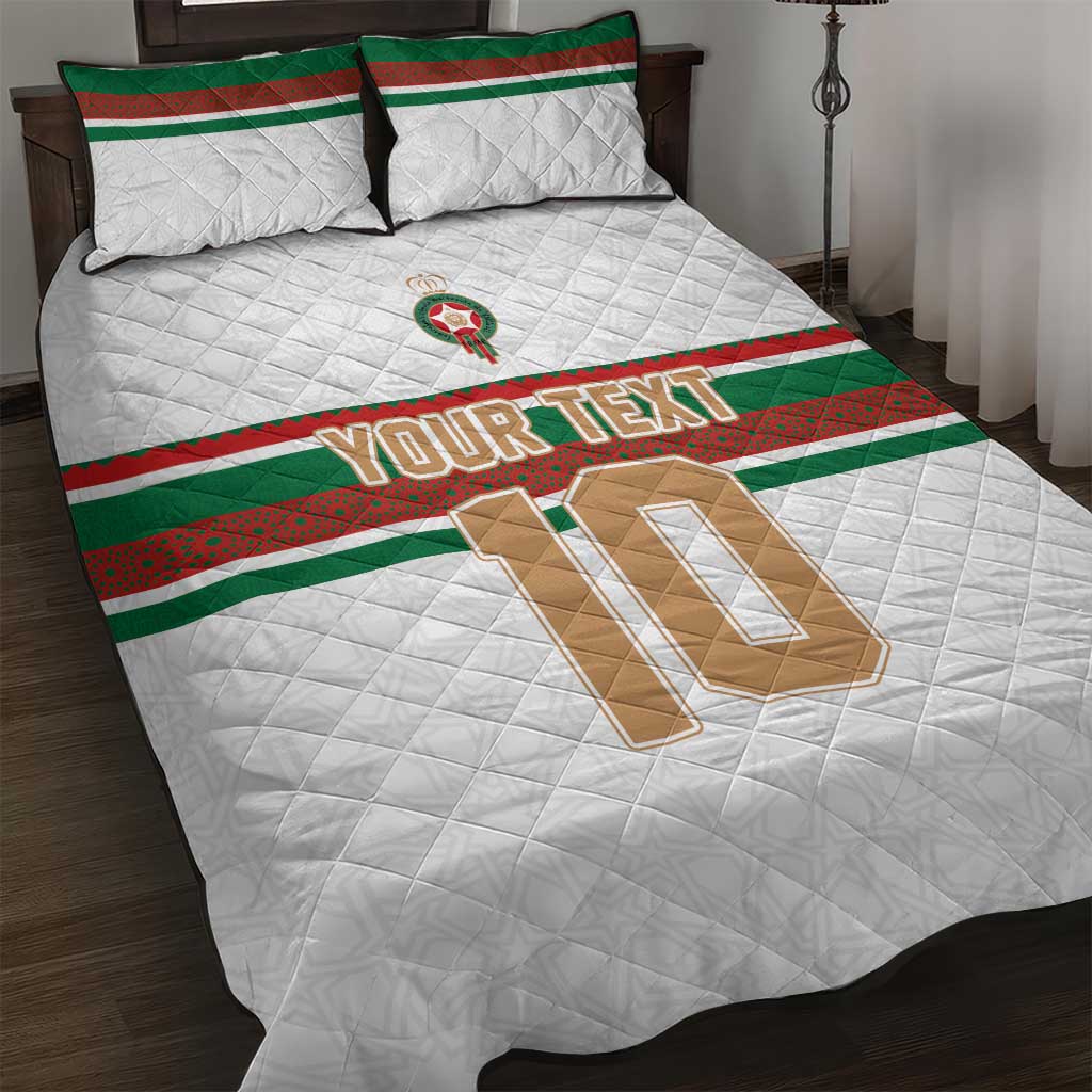 Custom Morocco Football Quilt Bed Set The Roar of Atlas Lions