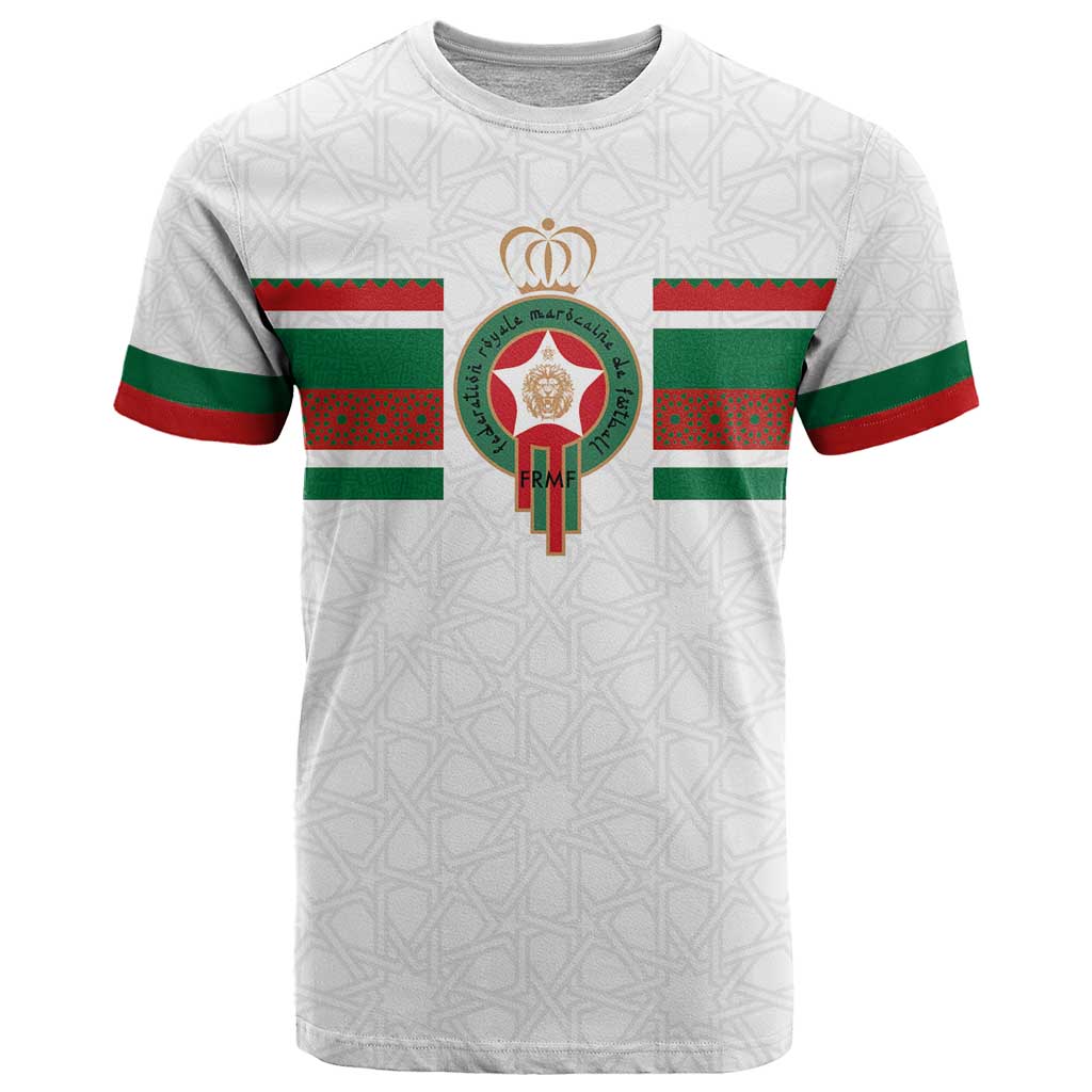 Custom Morocco Football T Shirt The Roar of Atlas Lions