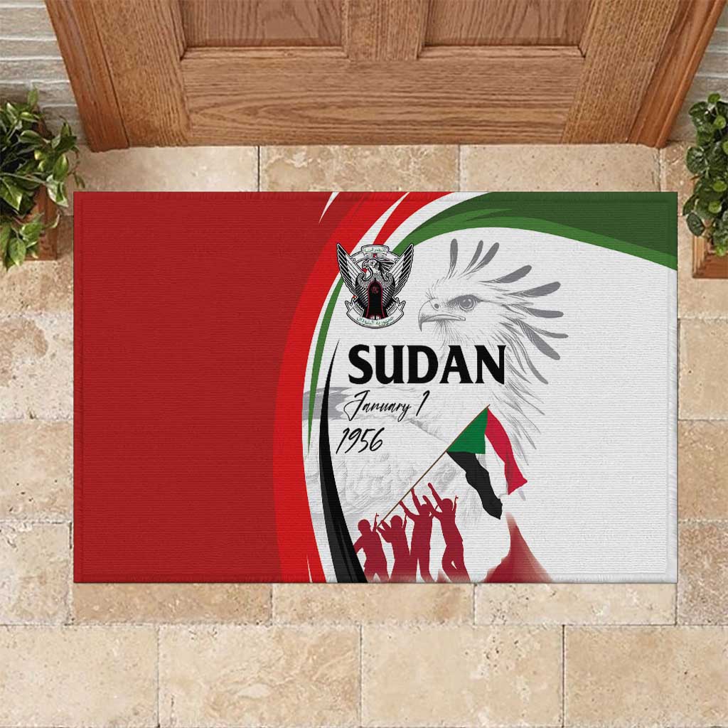 Sudan Independence Day Rubber Doormat Victory is Ours - Soldiers of the Homeland - Wonder Print Shop