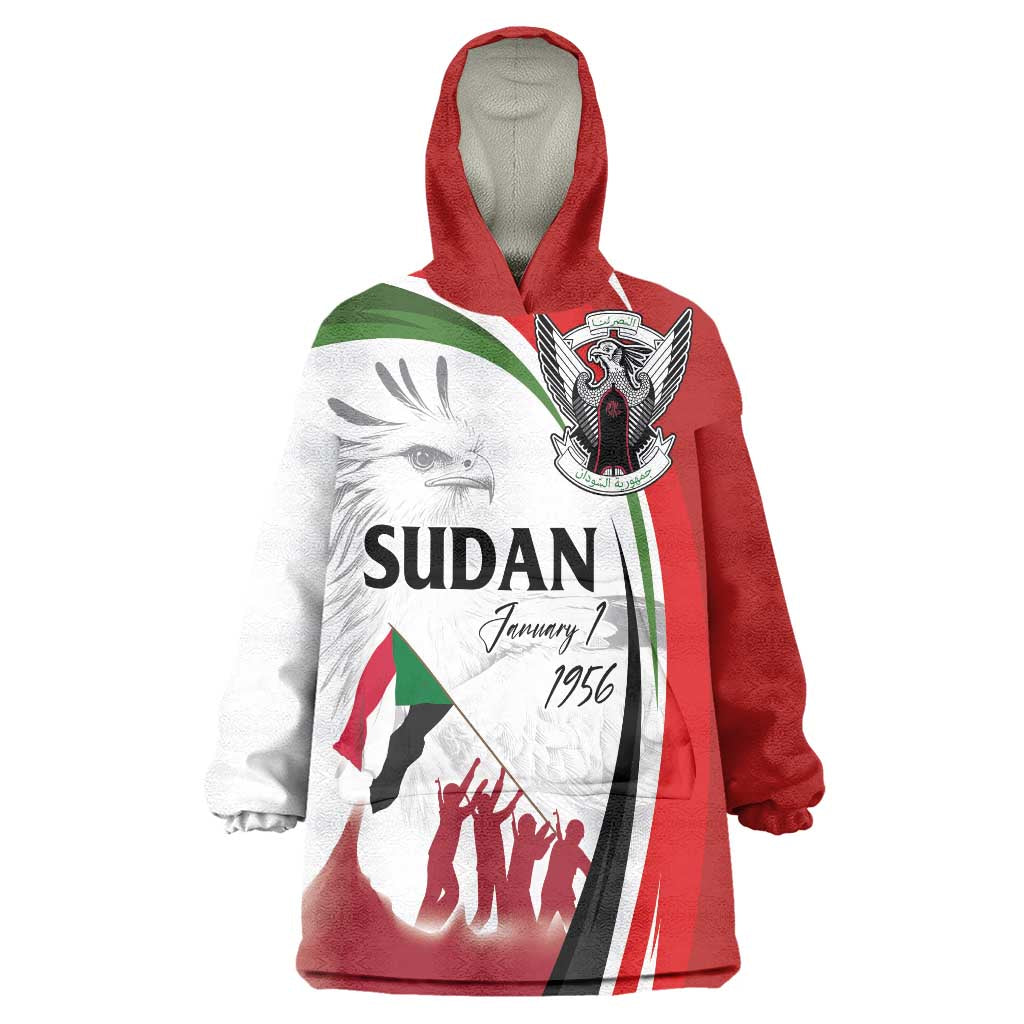 Sudan Independence Day Wearable Blanket Hoodie Victory is Ours - Soldiers of the Homeland