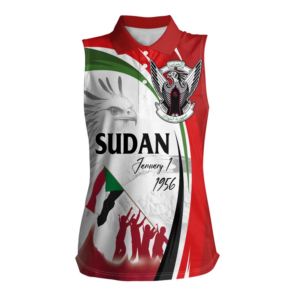 Sudan Independence Day Women Sleeveless Polo Shirt Victory is Ours - Soldiers of the Homeland - Wonder Print Shop