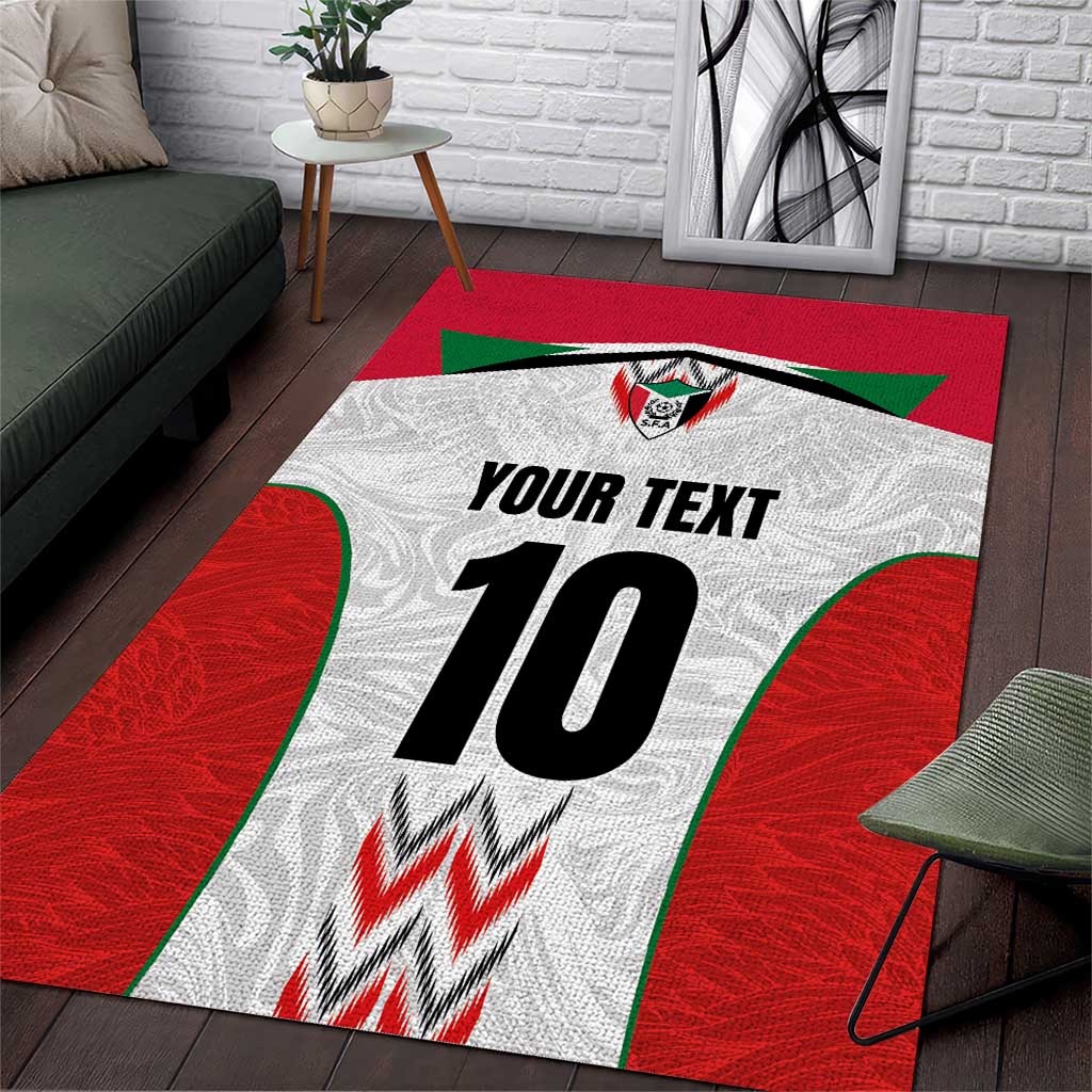 Custom Sudan Football Area Rug Falcons of Jediane - Wings of Victory - Wonder Print Shop