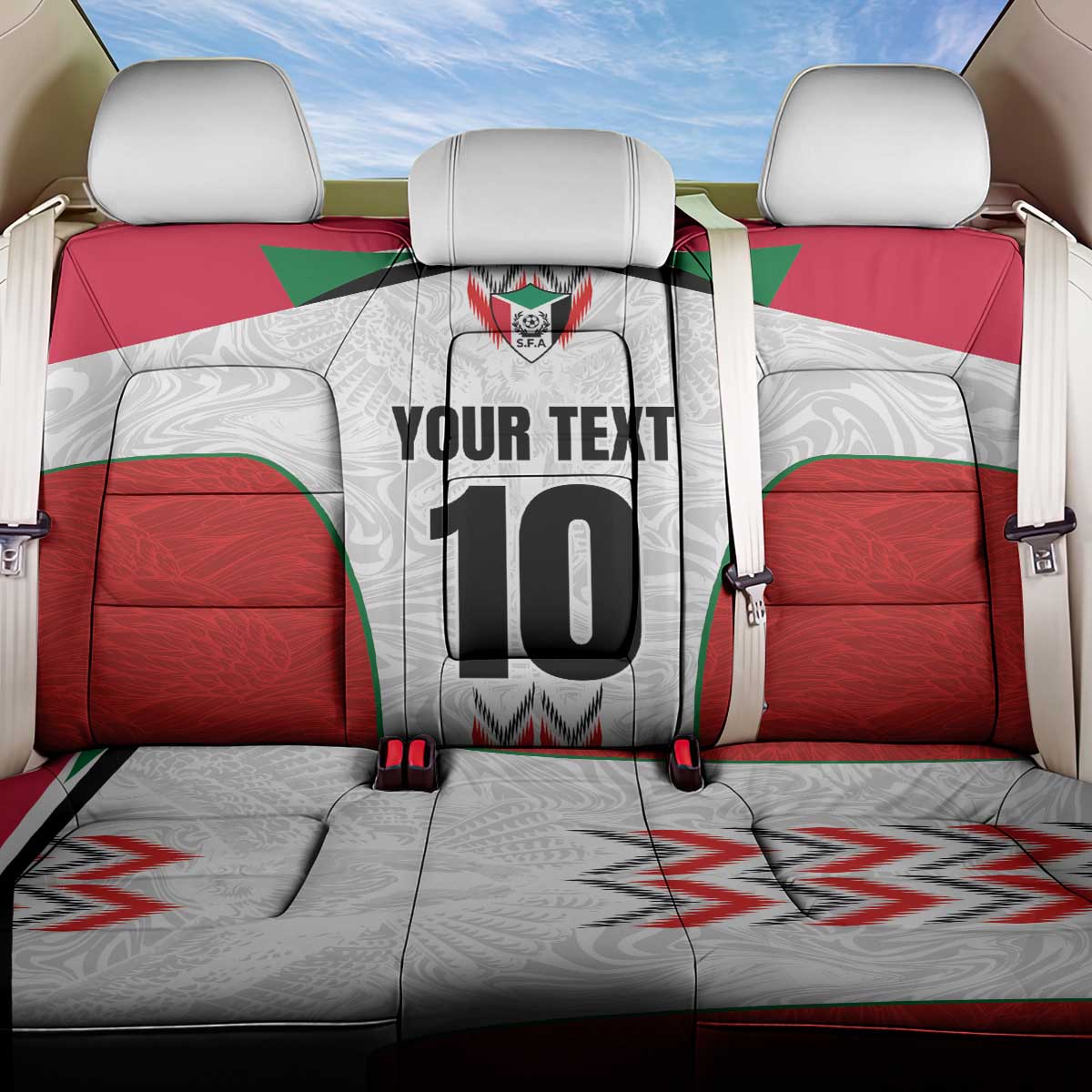 Custom Sudan Football Back Car Seat Cover Falcons of Jediane - Wings of Victory - Wonder Print Shop