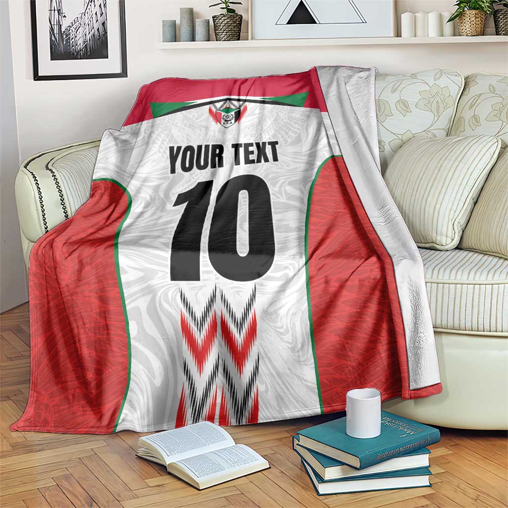 Custom Sudan Football Blanket Falcons of Jediane - Wings of Victory