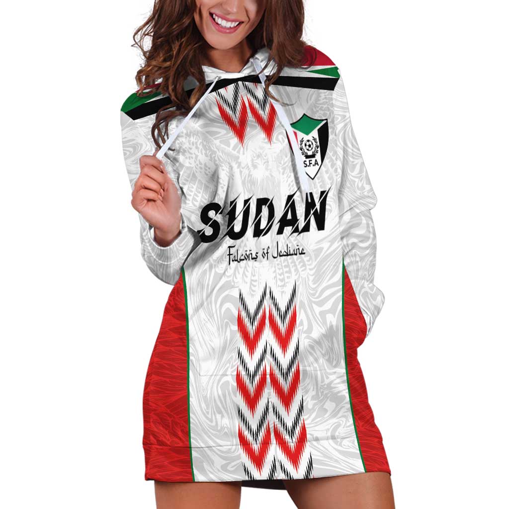 Custom Sudan Football Hoodie Dress Falcons of Jediane - Wings of Victory - Wonder Print Shop