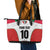 Custom Sudan Football Leather Tote Bag Falcons of Jediane - Wings of Victory - Wonder Print Shop