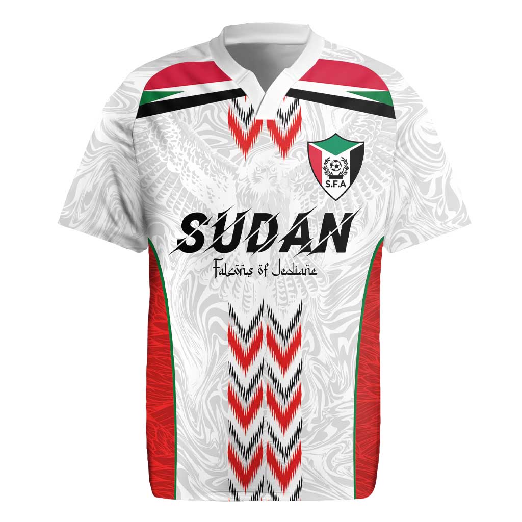 Custom Sudan Football Rugby Jersey Falcons of Jediane - Wings of Victory - Wonder Print Shop