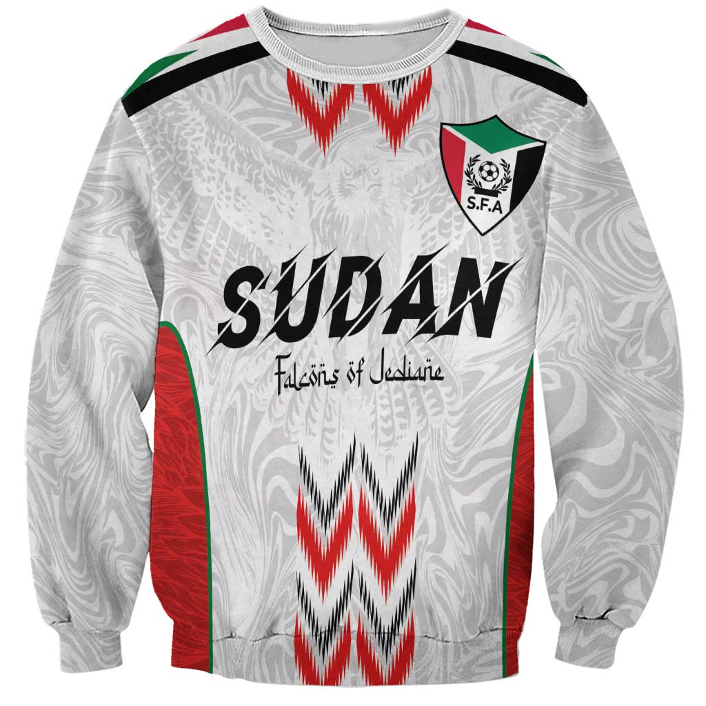 Custom Sudan Football Sweatshirt Falcons of Jediane - Wings of Victory - Wonder Print Shop