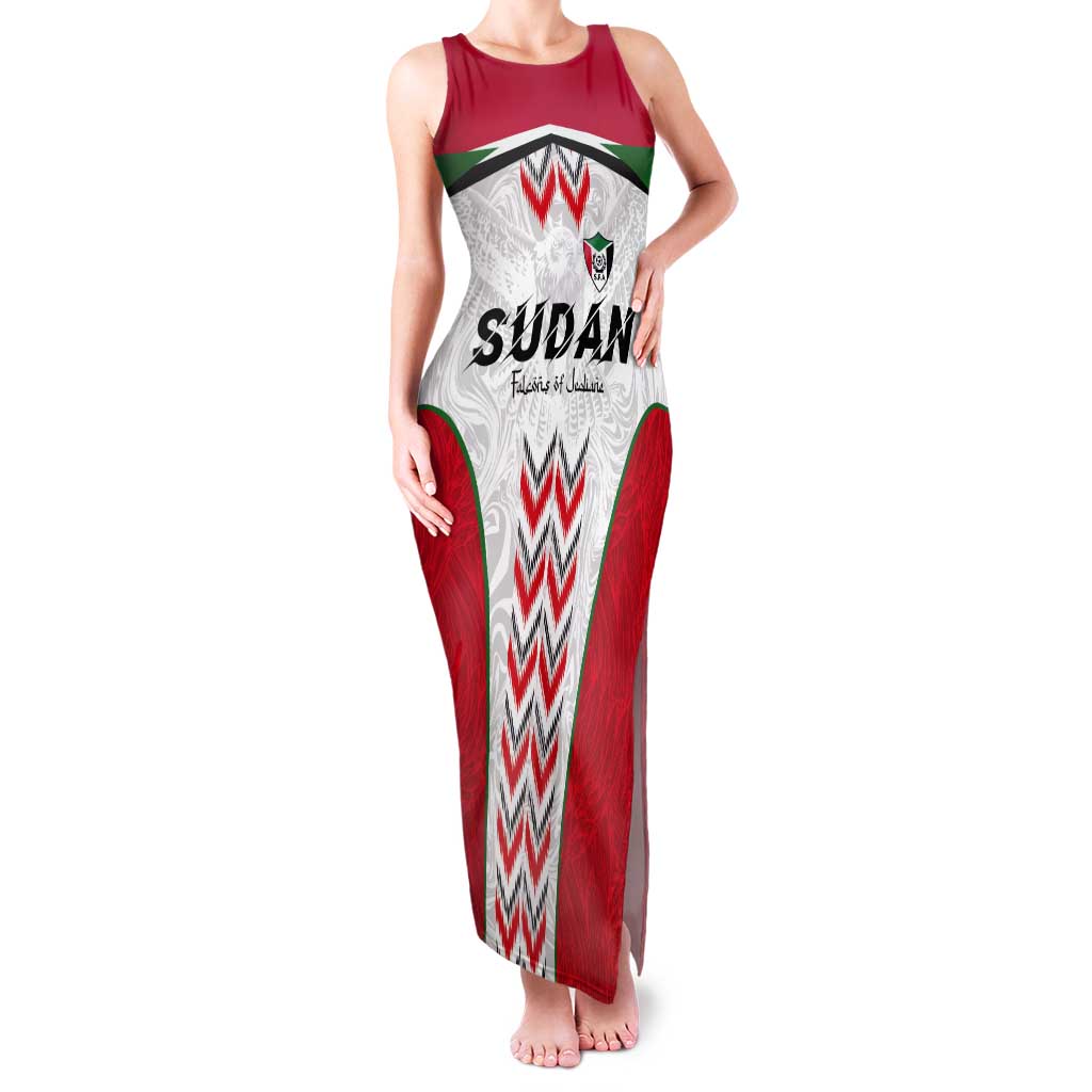 Custom Sudan Football Tank Maxi Dress Falcons of Jediane - Wings of Victory - Wonder Print Shop