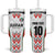 Custom Sudan Football Tumbler With Handle Falcons of Jediane - Wings of Victory - Wonder Print Shop