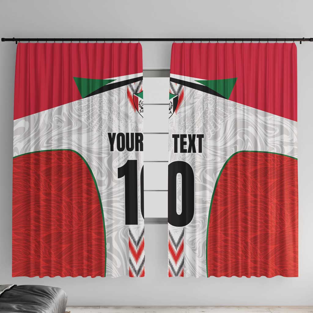 Custom Sudan Football Window Curtain Falcons of Jediane - Wings of Victory - Wonder Print Shop