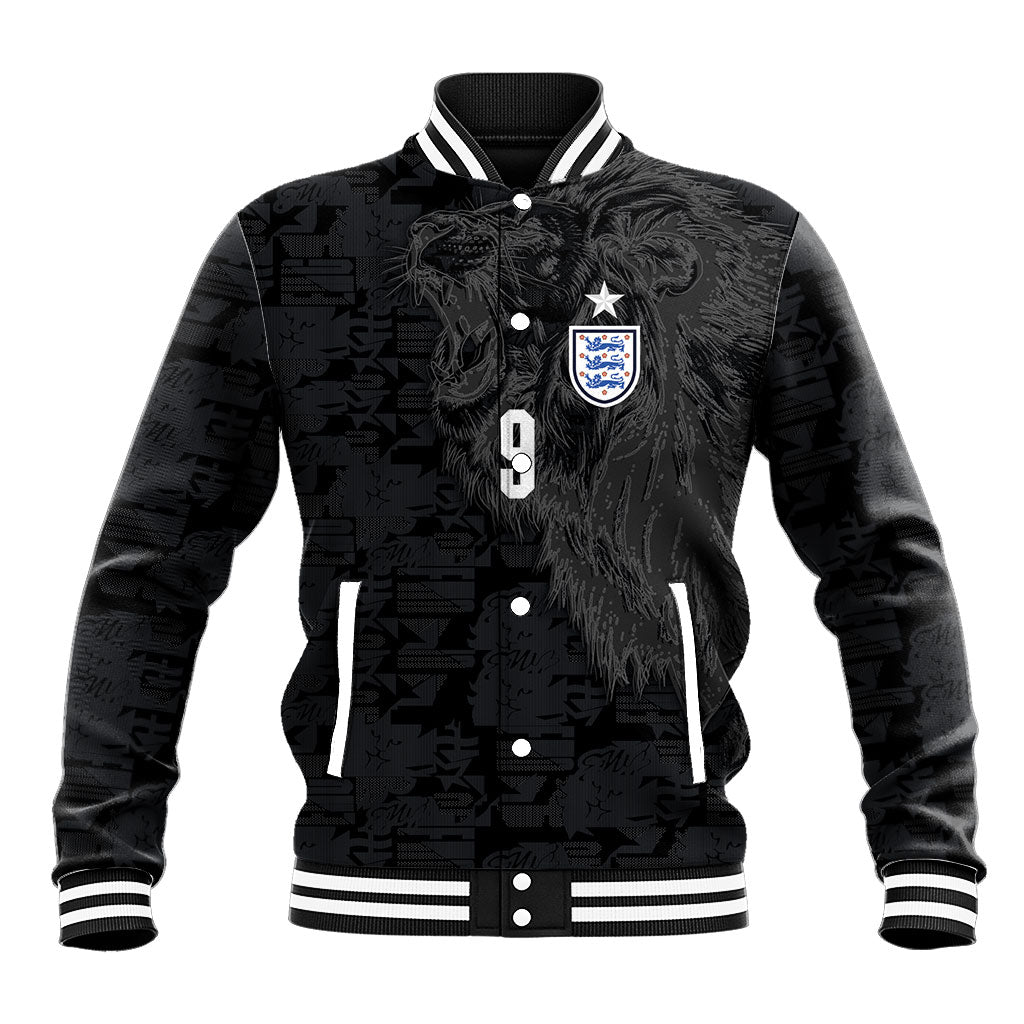 England National Football Custom Baseball Jacket Lions Roar 2026 Glory Black