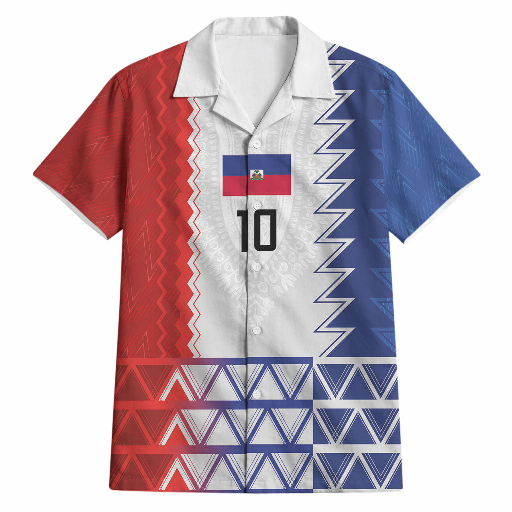 Haiti Football Custom Hawaiian Shirt Tribal African Abstract Graphic