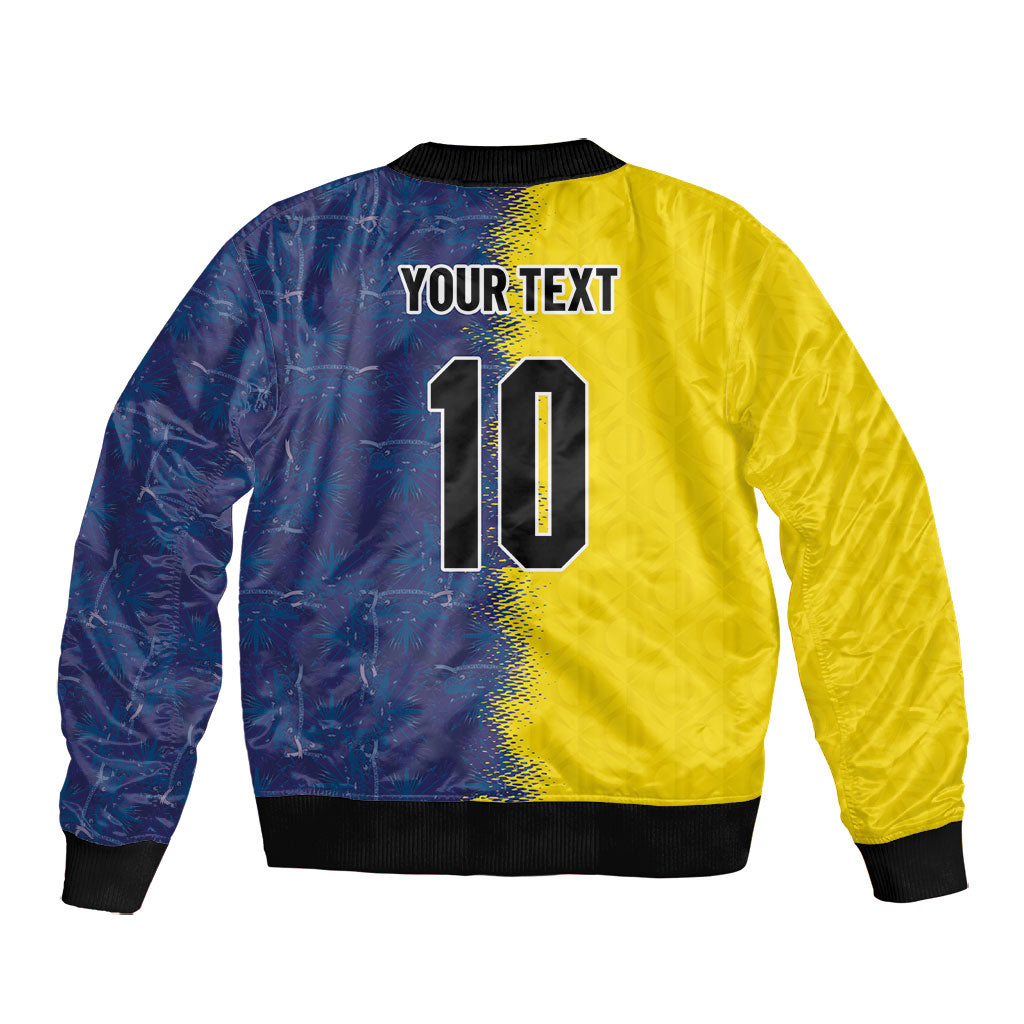Haiti and Brazil Football Custom Bomber Jacket Splash Half Split