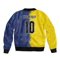 Haiti and Brazil Football Custom Bomber Jacket Splash Half Split