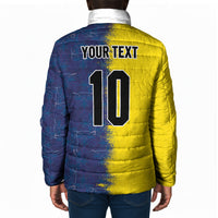 Haiti and Brazil Football Custom Padded Jacket Splash Half Split