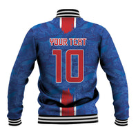 Cabo Verde Custom Baseball Jacket Paint Brush Stroke Shark Pattern Map Design