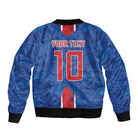 Cabo Verde Custom Bomber Jacket Paint Brush Stroke Shark Pattern Map Design