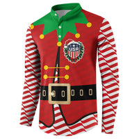 Custom USA Soccer Button Sweatshirt Funny Christmas Elf Costume
