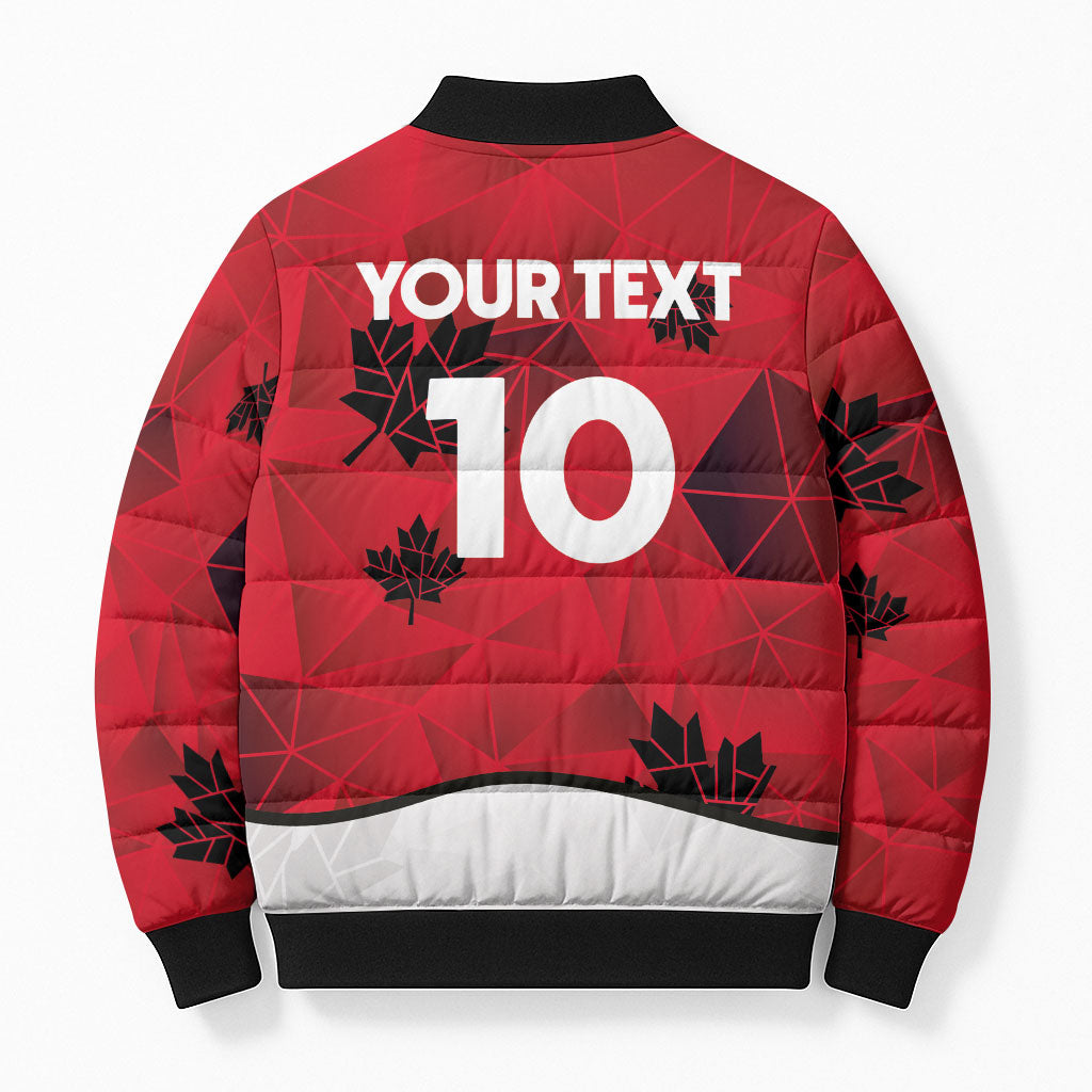 Custom Canada Football Bomber Puffer Jacket Funny Christmas Elf Costume