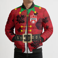 Custom Canada Football Bomber Puffer Jacket Funny Christmas Elf Costume