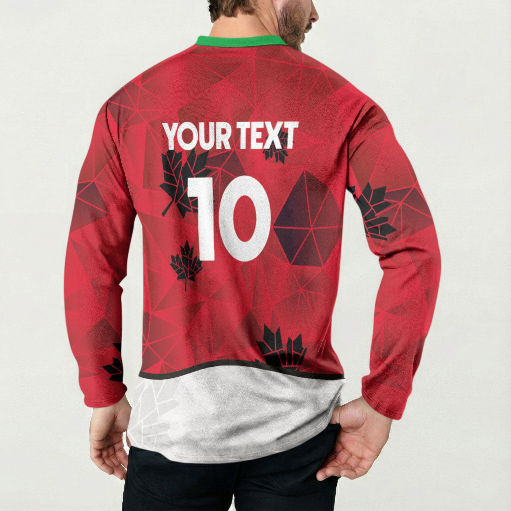 Custom Canada Football Button Sweatshirt Funny Christmas Elf Costume