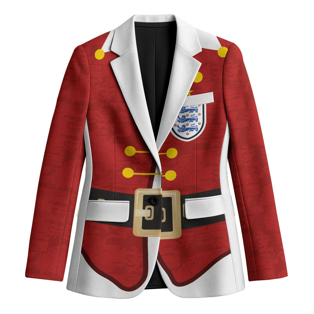 Custom England Football Blazer Funny Christmas Elf Costume