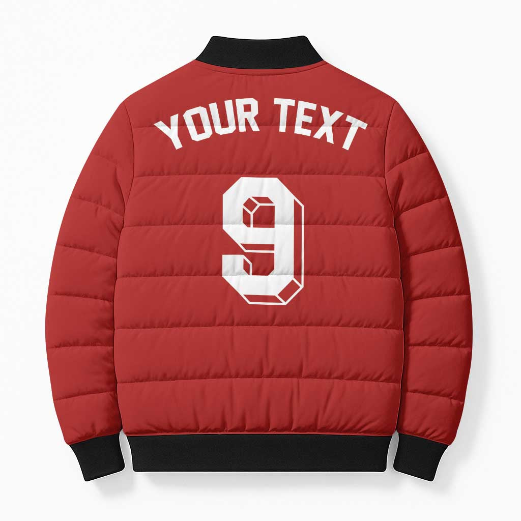 Custom Norway Football Bomber Puffer Jacket Retro Style