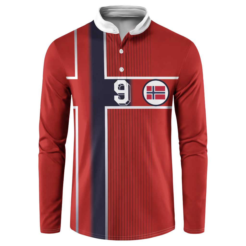 Custom Norway Football Button Sweatshirt Retro Style