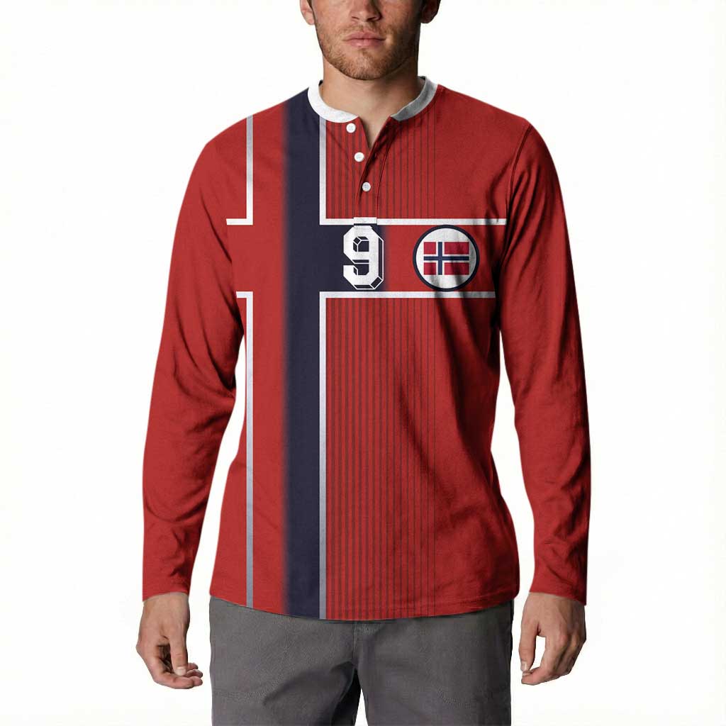 Custom Norway Football Button Sweatshirt Retro Style