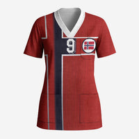 Custom Norway Football Scrub Top Retro Style