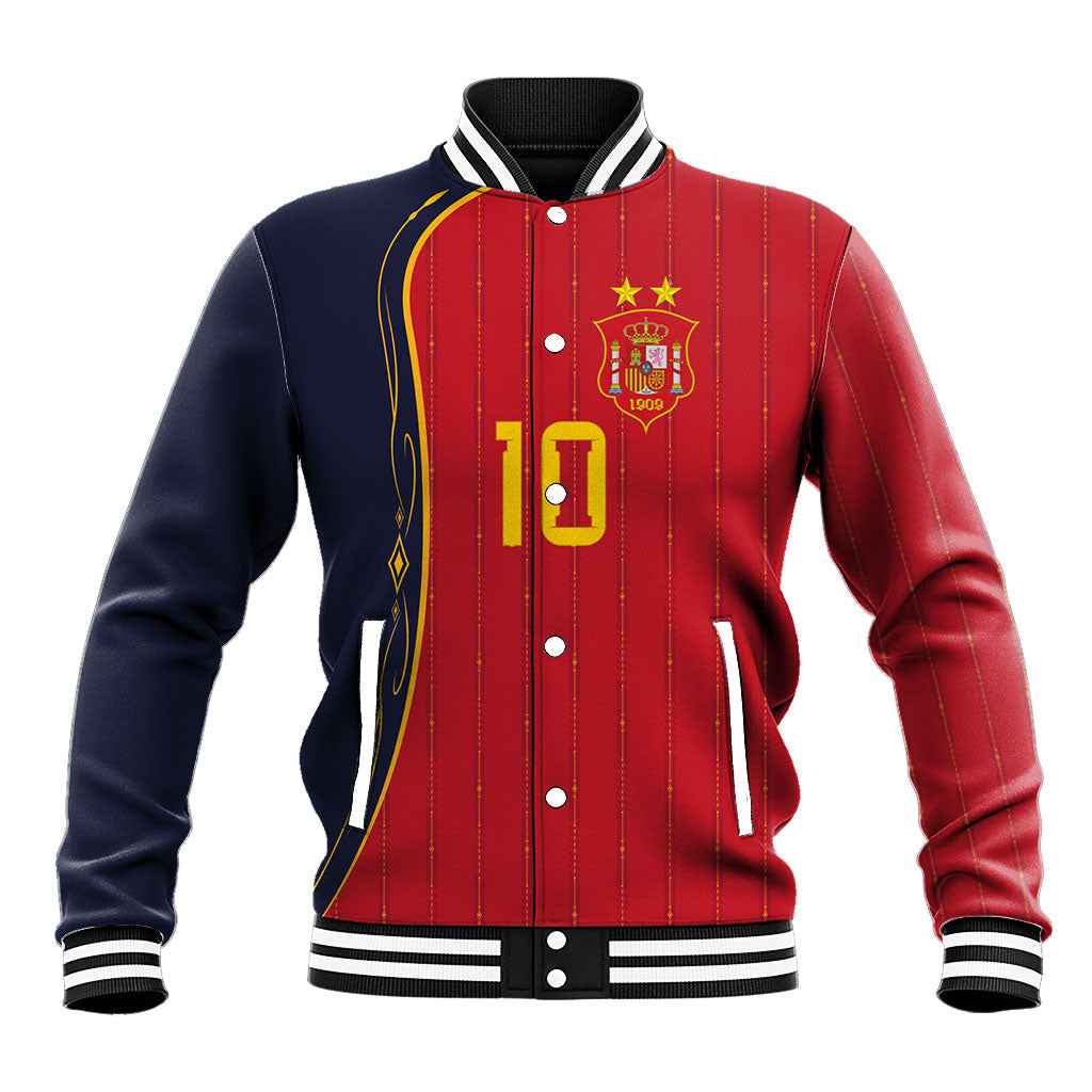 Custom Spain Football Baseball Jacket Sporty Style-Royal Vibe