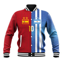 Custom Argentina and Spain Football Mashup Baseball Jacket Final 2026