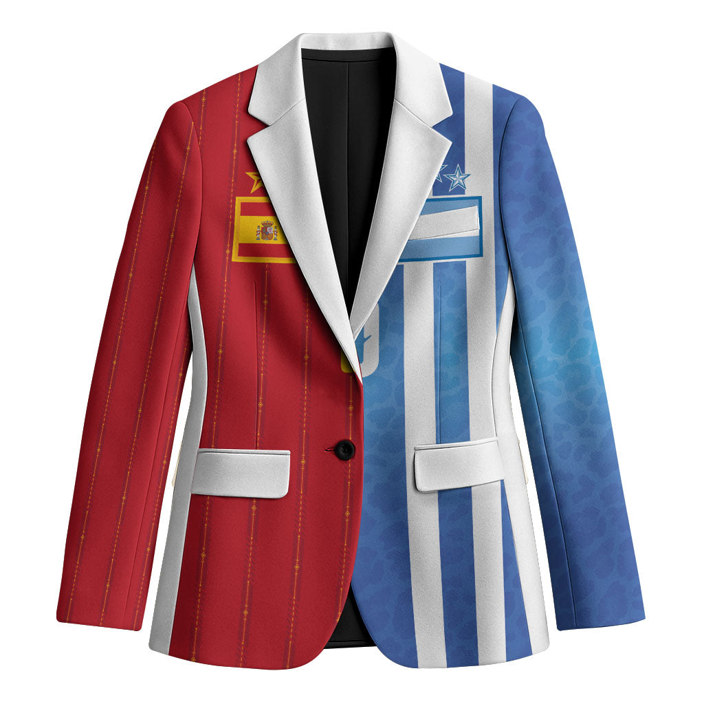 Custom Argentina and Spain Football Mashup Blazer Final 2026