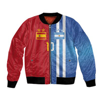 Custom Argentina and Spain Football Mashup Bomber Jacket Final 2026