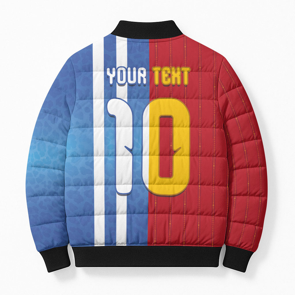 Custom Argentina and Spain Football Mashup Bomber Puffer Jacket Final 2026