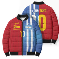 Custom Argentina and Spain Football Mashup Bomber Puffer Jacket Final 2026